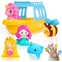 Amazon.com: Oriate 6PCS Fairy Princess Bath Toys for Girls ...