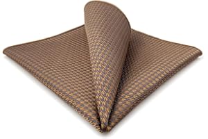 S&W SHLAX&WING Solid Mens Pocket Squares Houndstooth Purple Grey Black for Party