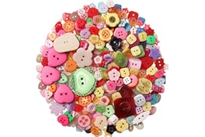 Tnstk Resin Buttons 2 and 4 Holes Assorted for Sewing Crafts DIY Projects Multiform