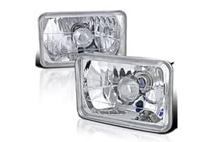 Spec-D Tuning LH-4X6 4X6 Chrome Sealed Beam H4 Headlights Square Lamps Pair