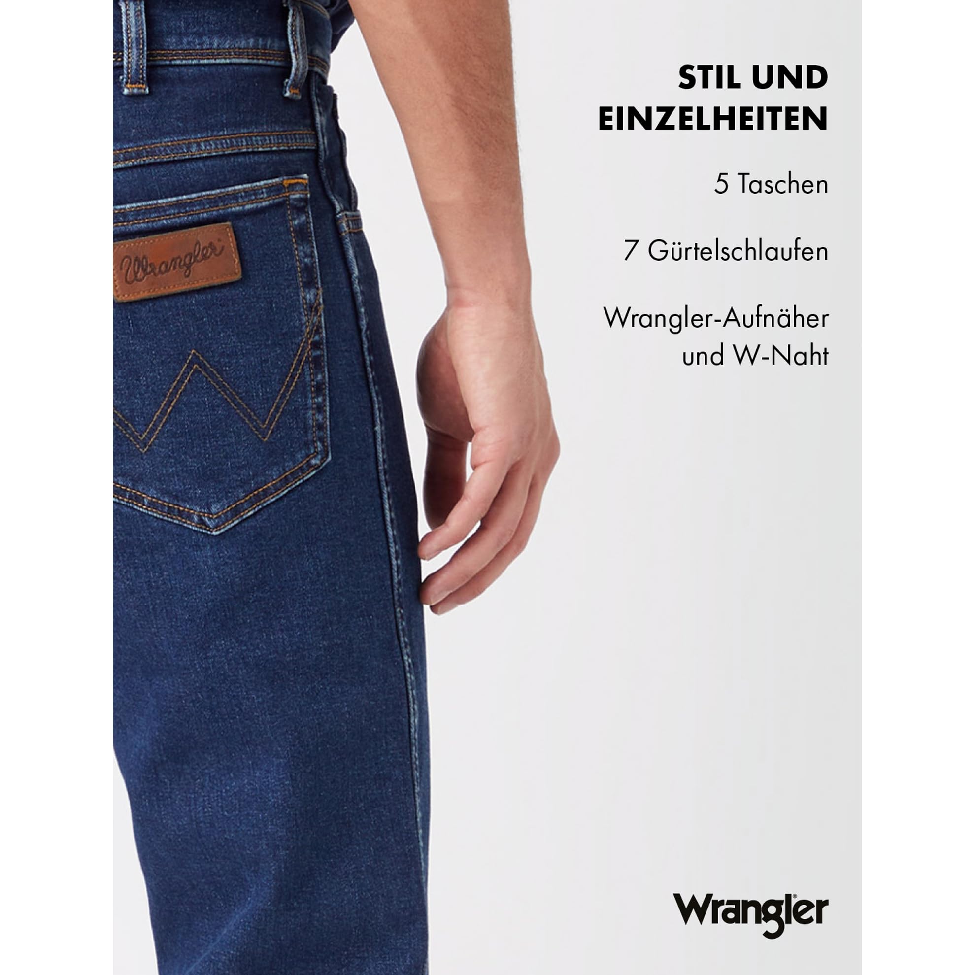 Wrangler Herren Texas Straight Jeans, Darkstone Blue, 34W / 32L EU 5