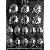 Grandmama's Goodies S039 Bite Size Football Helmet Chocolate Candy Soap Mold with Exclusive Molding Instructions