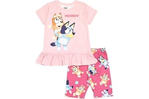 Bluey Bingo Girls T-Shirt and Shorts Outfit Set Toddler to Big Kid