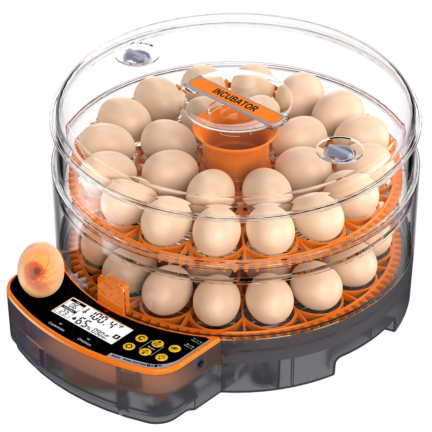 Photo 1 of 48 Egg Incubator - Smart Incubators for Hatching Chicken Eggs with Temperature & Humidity Control, Egg Candler, Auto Egg Turner, and Abnormal Alarm