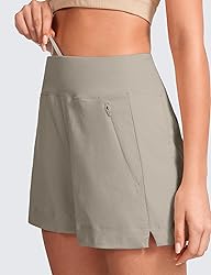 CRZ YOGA Women's Lightweight Mid Rise Hiking Shorts