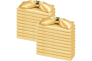 SiinvdaBZX 100 Pieces Gold Cloth Napkins 12 x 12 Inches, Small Size Square Satin Napkins Silky Soft Dinner Napkins or Handkerchief for Banquet Wedding Christmas Thanksgiving Decoration