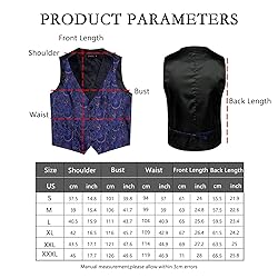 DiBanGu Mens Vest and Tie Set Formal Paisley