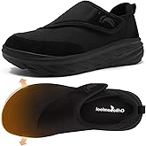 Women's Orthopedic Diabetic Wide Walking Shoes: Comfortable Arch Support Plantar Fasciitis Orthotic Slip On Loafers, Casual Hammer Toes Flat Feet Bunions Adjustable Shoes for Foot Heel and Pain Relief