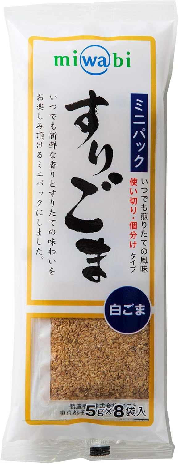 マコト Miwabi ミニパックすりごま白 5g 8p 10個 Miwabi ごま 通販 Amazon