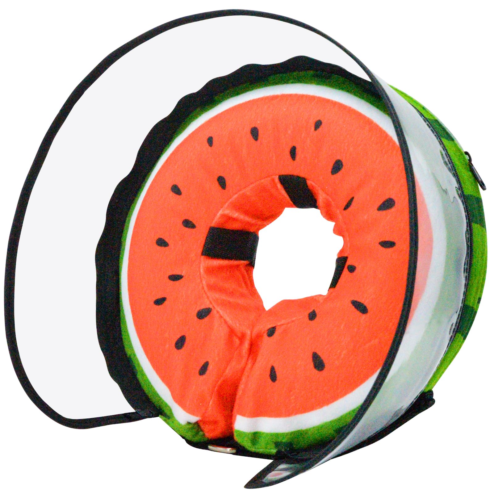 Photo 1 of MRSOHRET Dog Cone, Dog Surgery Collar, Inflatable Cones for Small Medium Large Dogs, Watermelon Dog Recovery Collar, Does not Impede Vision
