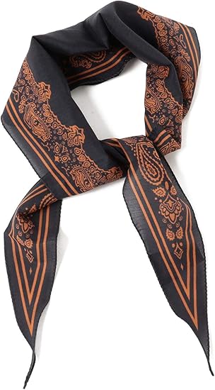 Amazon ブリッラペルイルグスト Brilla Per Il Gusto Altea コットンシルク バンダナ柄 スカーフ メンズ Black ファッション小物 通販