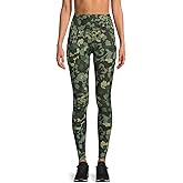 Avia Activewear Women's Print Leggings with Side Pockets (as1, Alpha, x_s, Regular, Regular, Green Camo, XS)