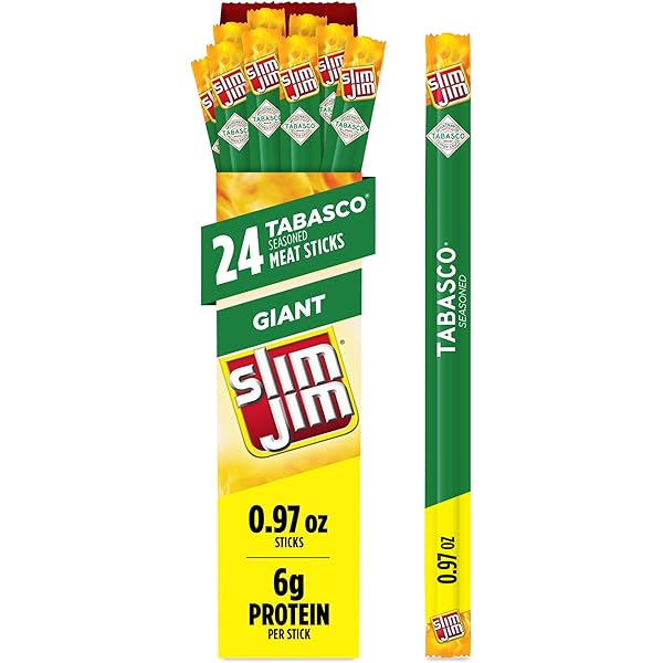 Amazon.com: Slim Jim Giant Smoked Meat Sticks, Nacho Flavor, 6g