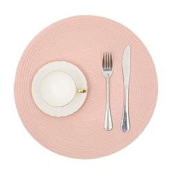 SHACOS Round Braided Placemats Set of 4 Washable