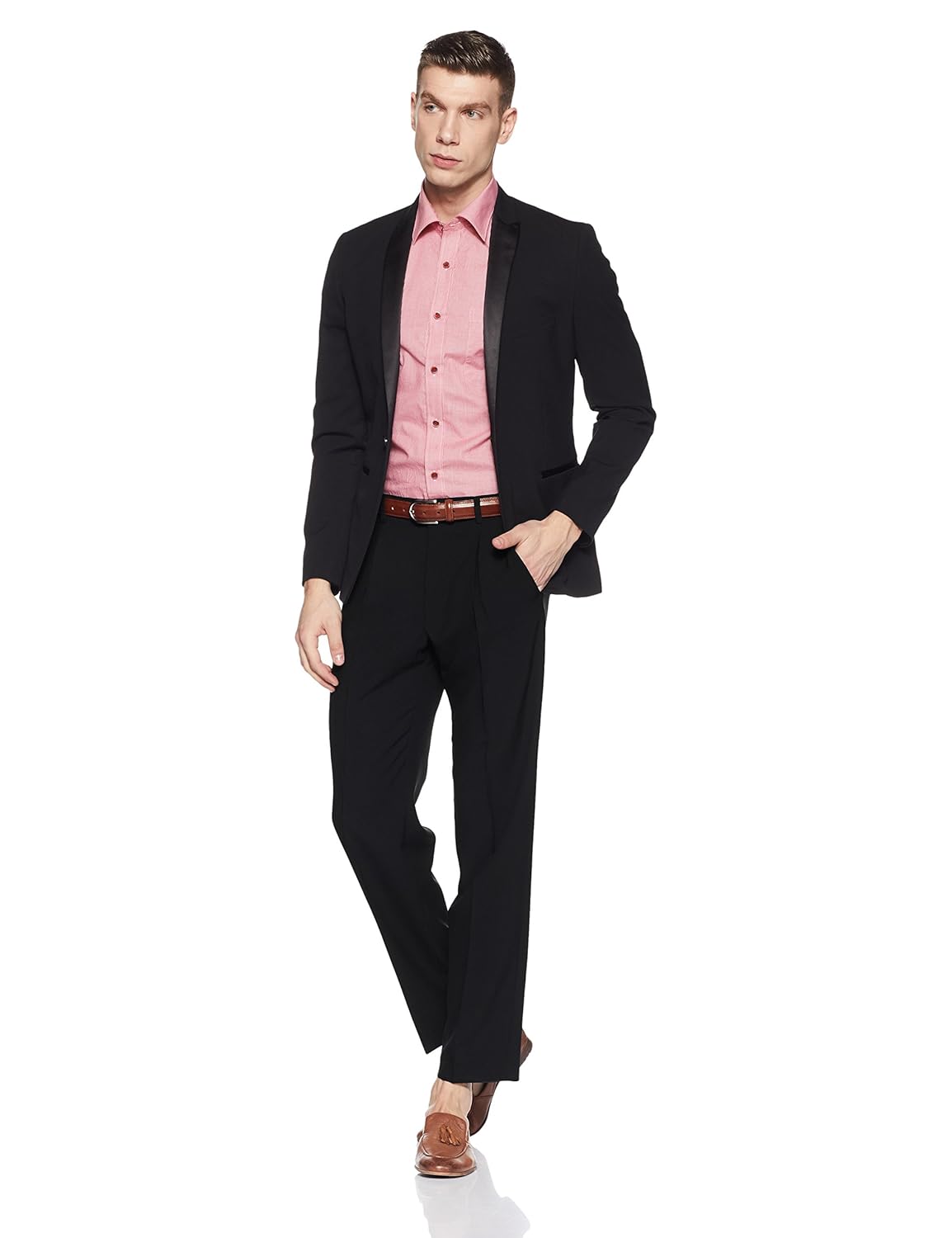 marks & spencer men's straight formal trousers