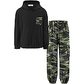 Arshiner Boys Clothes Long Sleeve Hoodie and Pants Outfit Set 2 Piece Sweatsuits for Fall Winter 6-14Y