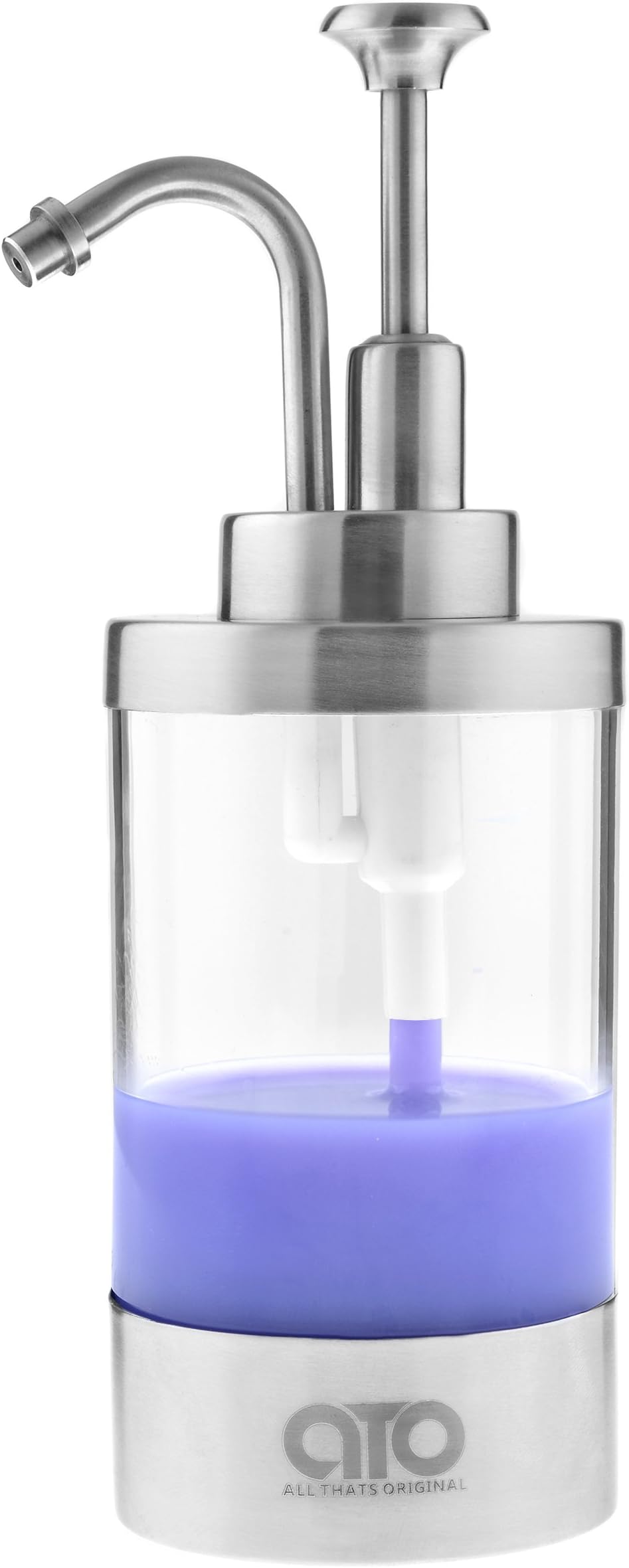 All Thats Original S3 Stainless Steel Liquid Soap or Lotion Dispenser with Pump Made, Great for Bathroom