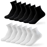 YOUNGTIME Ankle Socks for Men Low Cut Athletic Socks 80% Cotton No Show Sock