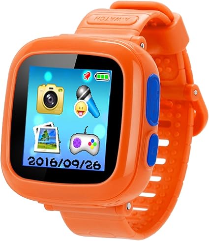 Amazon Co Jp 子供スマートウォッチ 携帯ゲーム腕時計 カメラ デジタル 6 12歳キッズ タッチスクリーン 小学生 女の子男の子 入学 入園 誕生日 クリスマス プレゼント オレンジ 家電 カメラ