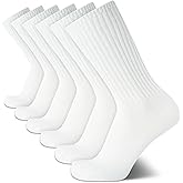 Calvin Klein Mens Crew Socks - 6 Pack Lightweight Cotton Blend Moisture-Wicking Cushioned Athletic Crew Socks for Men