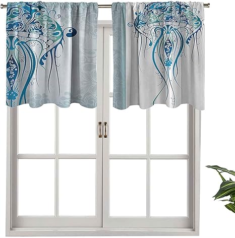 Hiiiman Cenefa de cortina con aislamiento térmico para decoración del