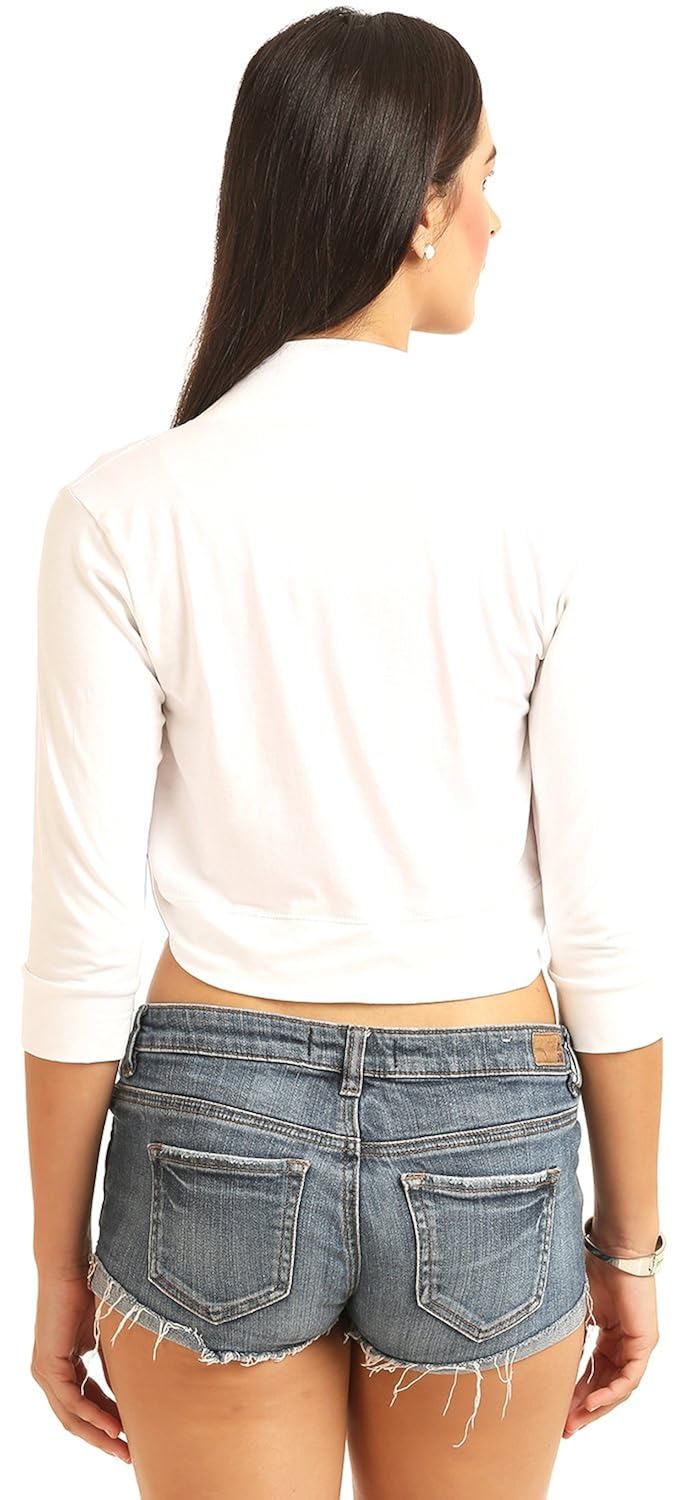 skidlers women's shrug (design 2 image 8 white_white_free size)