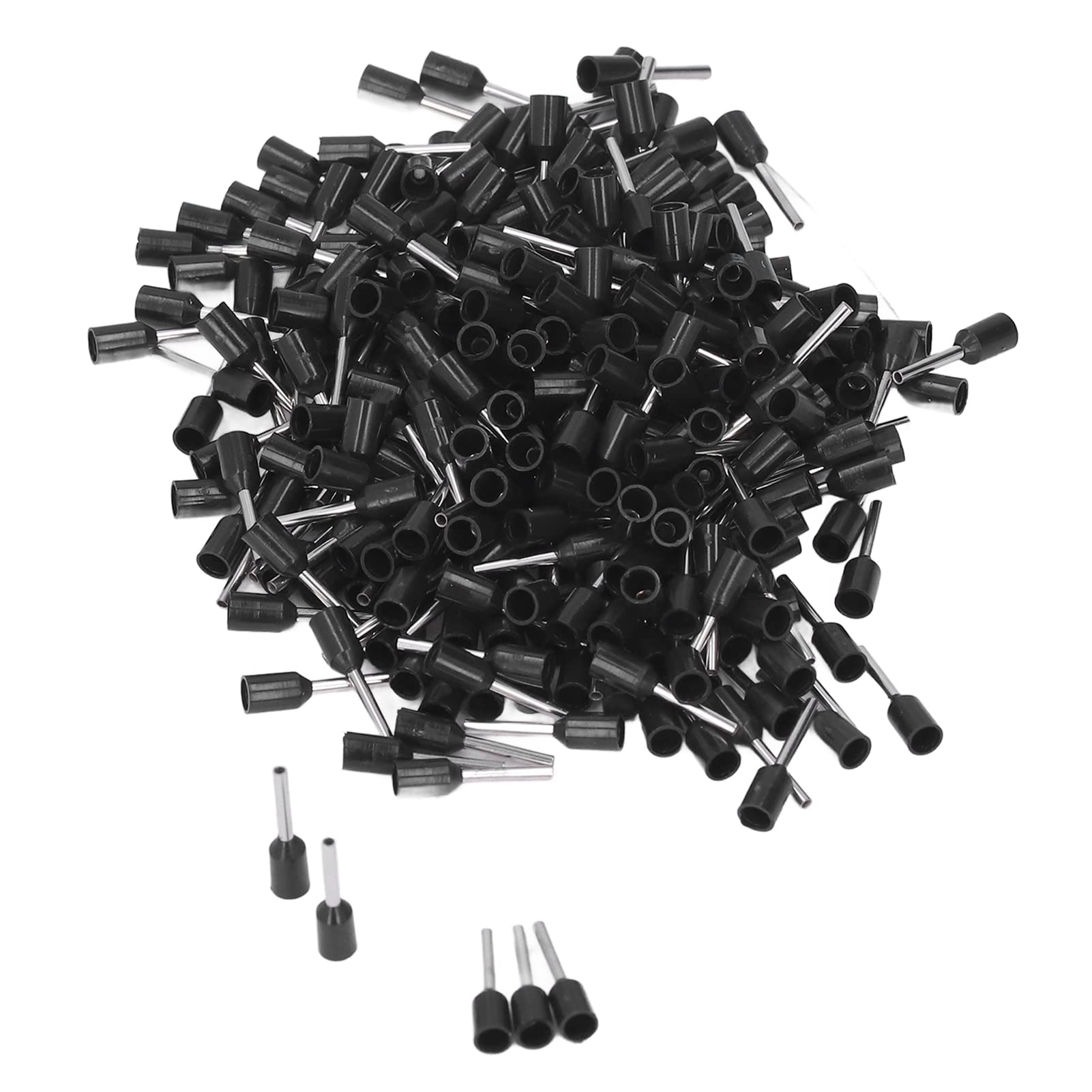 Wire Ferrules, 22AWG Ferrule Black Insulated Insulated Cord Pin End Terminal Great Assortment Ferrules Kit 1000Pcs Wire Ferrules Kit Wire Terminal Ferrules Crimp Connector for Electricity, Equipment