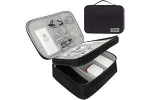 Electronic Accessories Bag, Three-Layer Travel Cable Organizer, Portable Storage Pouch, Universal Waterproof Carry Case for A