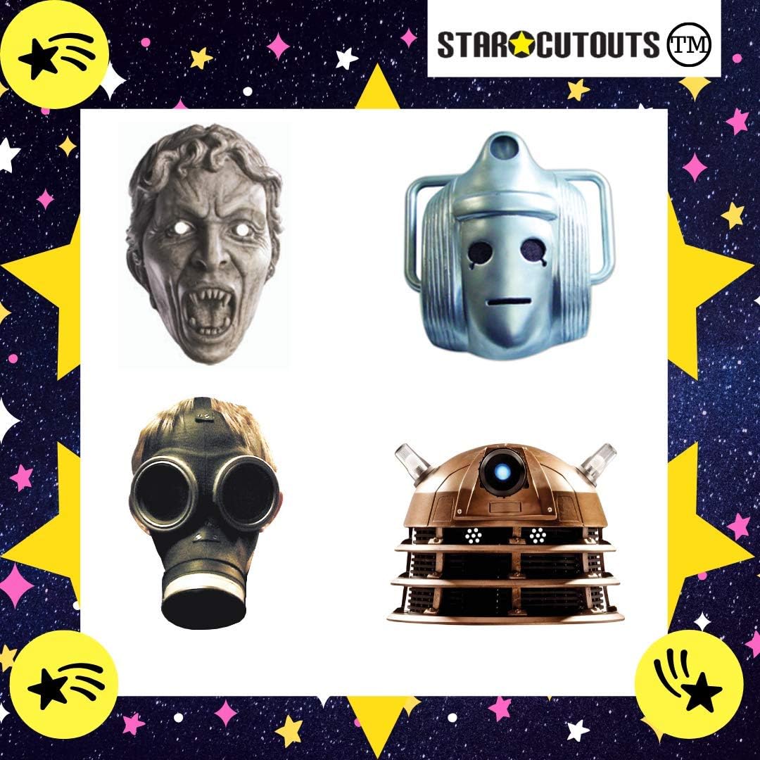 STAR CUTOUTS SMP430 Masks Davros Empty Child Weeping Angel Smiler Dalek Classic Cyberman Talking Point for Doctor Who Fans Multicolour - Image 4