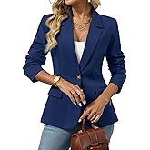 ELLEVEN Women’s Knit Blazer for Business Casual, Stretchy Slim Fit Work Office Suit Jackets with Pockets