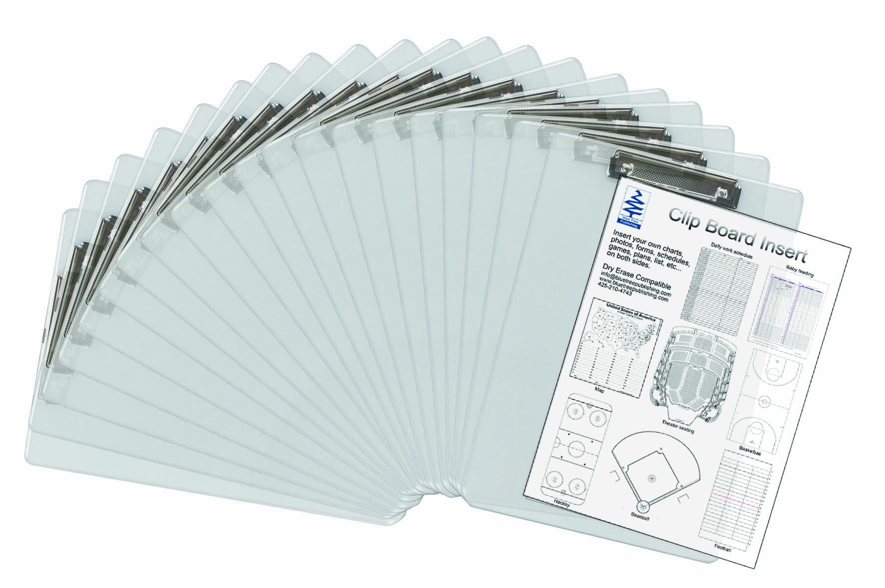 Buy Insert Clipboard,SeeThru 20 Pack, Transparent, Insert Documents