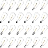 VISTERLITE E12/C7 Base LED Replacement Bulbs for ST38 Outdoor String Lights - Not Solar, Vinatge 1W LED Shatterproof Bulb, Warm White 2200K, 25 Pack