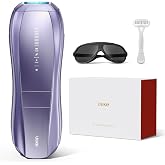Ulike Air 10 IPL Hair Removal Device with Long Handle Razor, Ice-Cooling Permanent Hair Reduction for Women and Men, Dual Lights, Skin Sensor &amp; USHR Mode, Nearly Painless At-Home Hair Removal