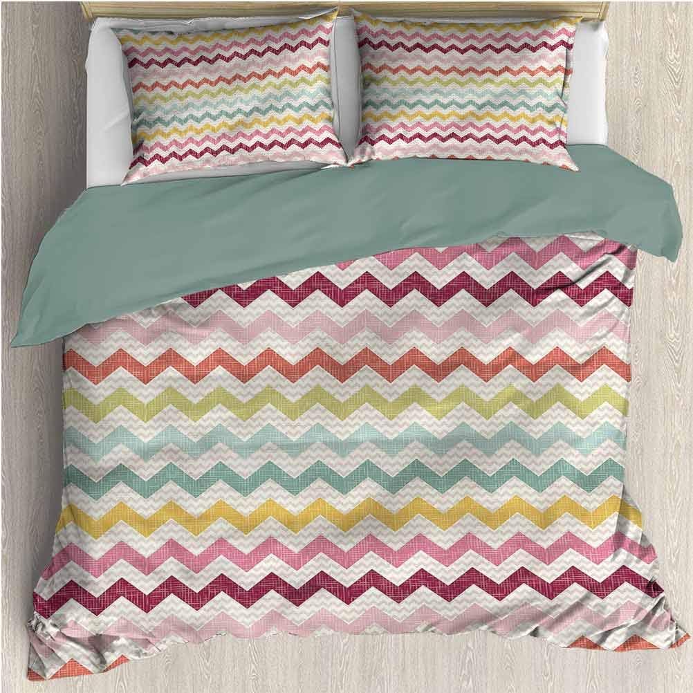 Chevron Bedding Set King, Printed Modern Comforter Cover3
