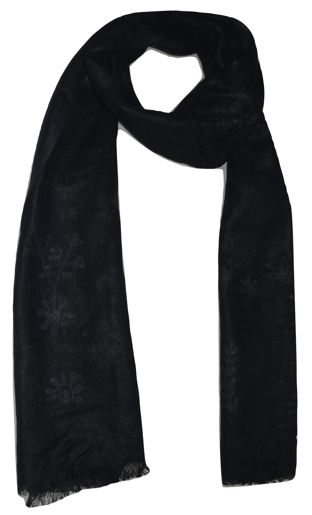 100% Pure Flax Linen, Kantha Hand Embroidered Gauze Scarf. 100% Pure Flax Linen, Kantha Hand Embroidered Gauze Scarf.