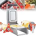 XQZMZSCP Manual Food Tray Sealer Machine, Takeaway Box Hand Pressure Food Packaging Machine, Commercial Stainless Steel Vegetables Tray (14 * 14cm)