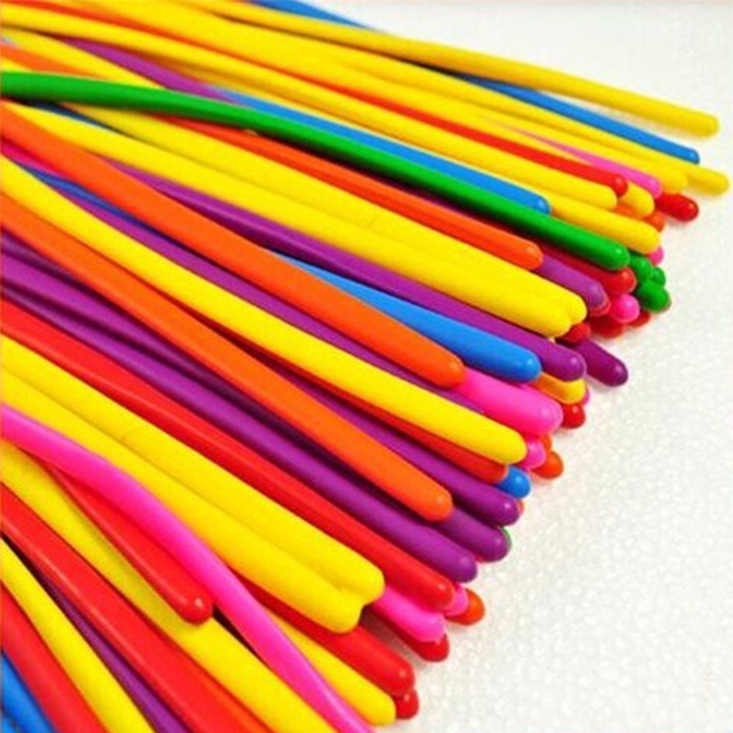 logei® Pack of 100 magic art Balloon shapeable long colorful Decorative balloons, random color