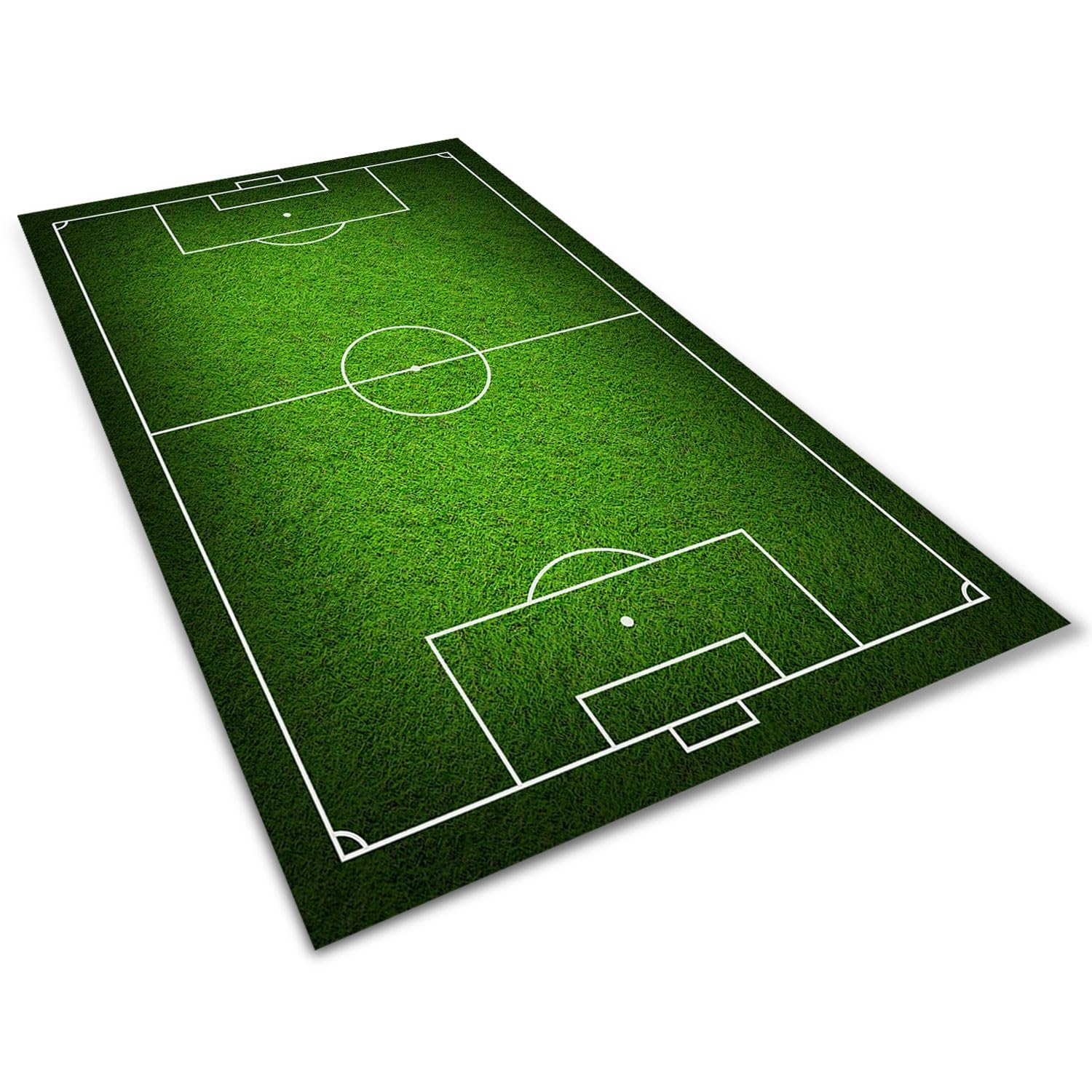 Photo 1 of Kids Rug Soccer Field Rug Football Rug Carpet Playmat Fun Sports Area Rugs with Anti Skid Rubber Backing for Boys Children's Bedroom Playroom Living Room Nursery Green 3X5ft/90X150CM