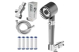 2025 New Filtered Handheld Spray Zone Head Adjustable Modes with Hose Boosting Water-Saving Built-in Scalp ABS Construction