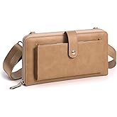 UEIRY RFID Crossbody Wallet Wristlet Purse for Women,Vegan Leather Small Clutch with Phone Pocket Multiple Credit Card Slots