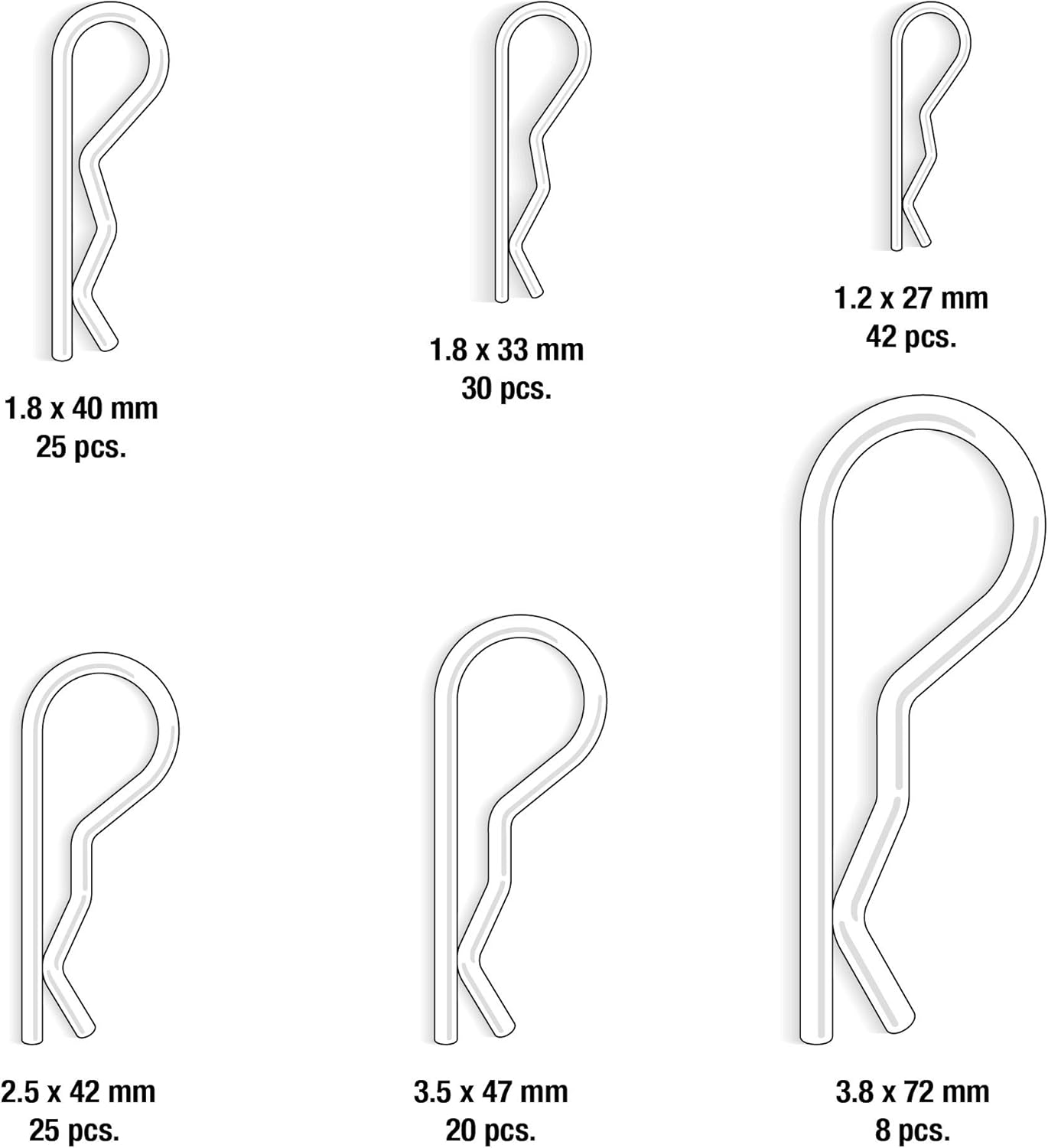 Trades pro 835808 Hitch Pin Assortment, 150-Piece: Home Improvement