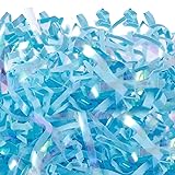 UNIQOOO 1/2 LB Iridescent Baby Blue Crinkle Cut