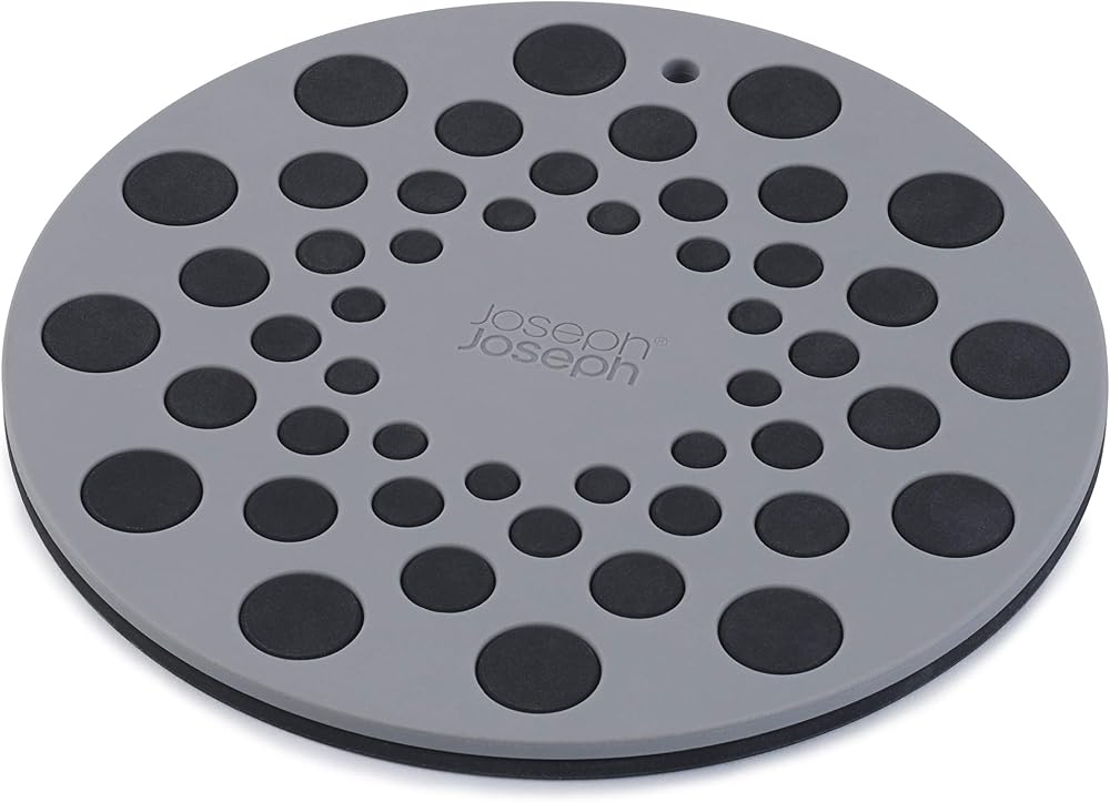 Joseph Joseph Spot-On Round Silicone Pads 2-Piece Set Grey Heat Resistant 220C