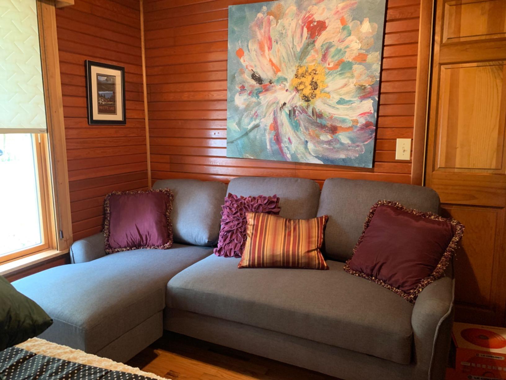 82/mo Finance Signature Design by Ashley Jarreau Upholstered Sofa Chaise Sleeper with Pull