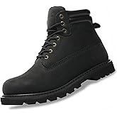 SAFETY LOONG Work Boots for Men Waterproof Soft Toe Non Slip Comfortable Leather Workboots