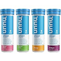 Nuun Sport: Electrolyte Drink Tablets, Citrus Berry Mixed Box, 4 Tubes (40 Servings)