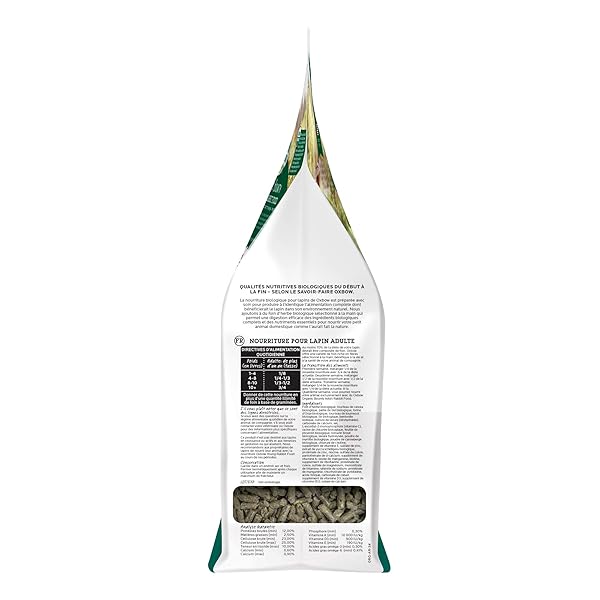 OXBOW ANIMAL HEALTH ORGANIC BOUNTY ADULT RABBIT FOOD – ALL NATURAL RABBIT PELLETS – 3 LB.