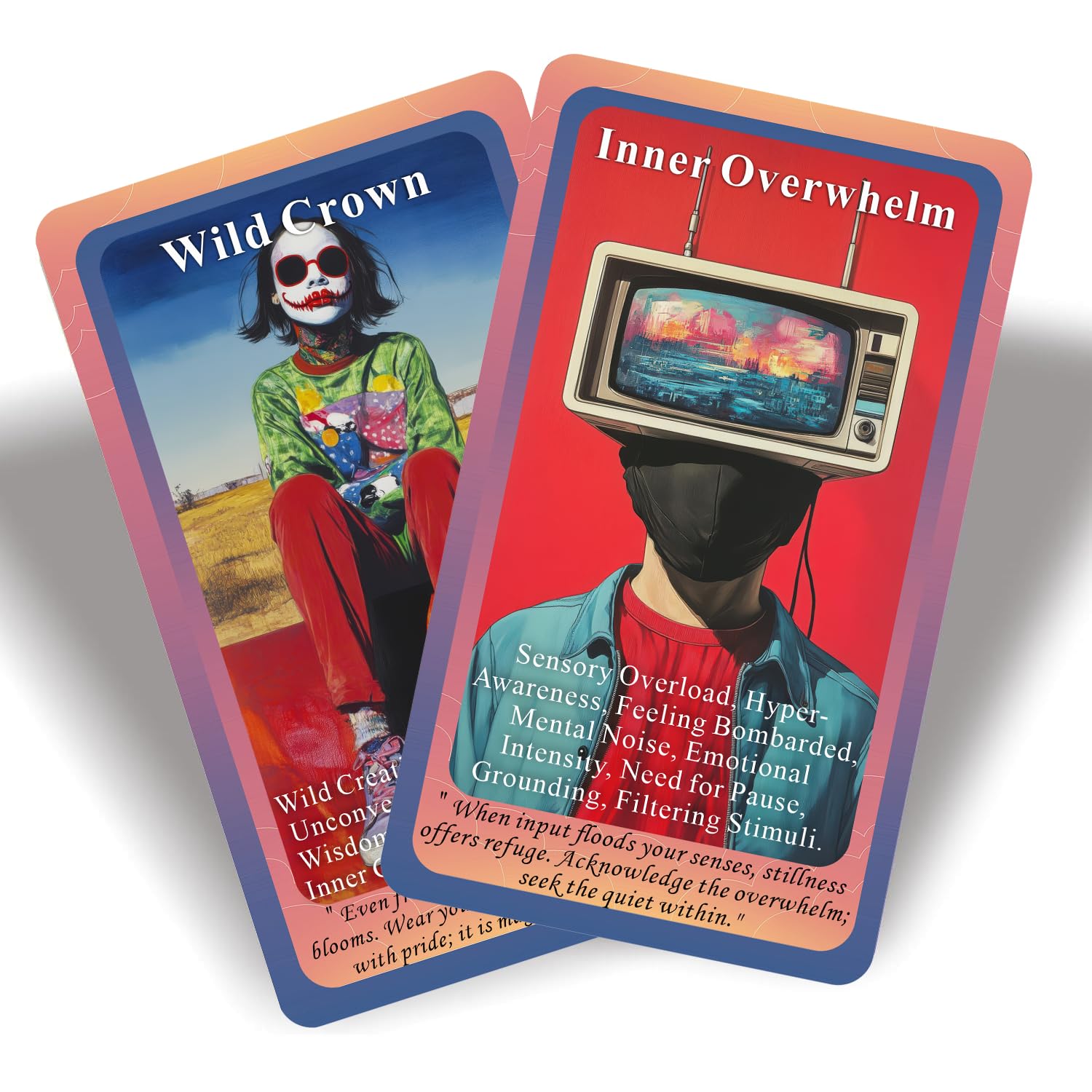 Inner Worlds Oracle Deck, Oracle Cards for Beginners, 50 Emotional Oracle Card Deck to Deep self-awareness and intuitive guidance illuminate hidden emotions and explore the vast universe within you