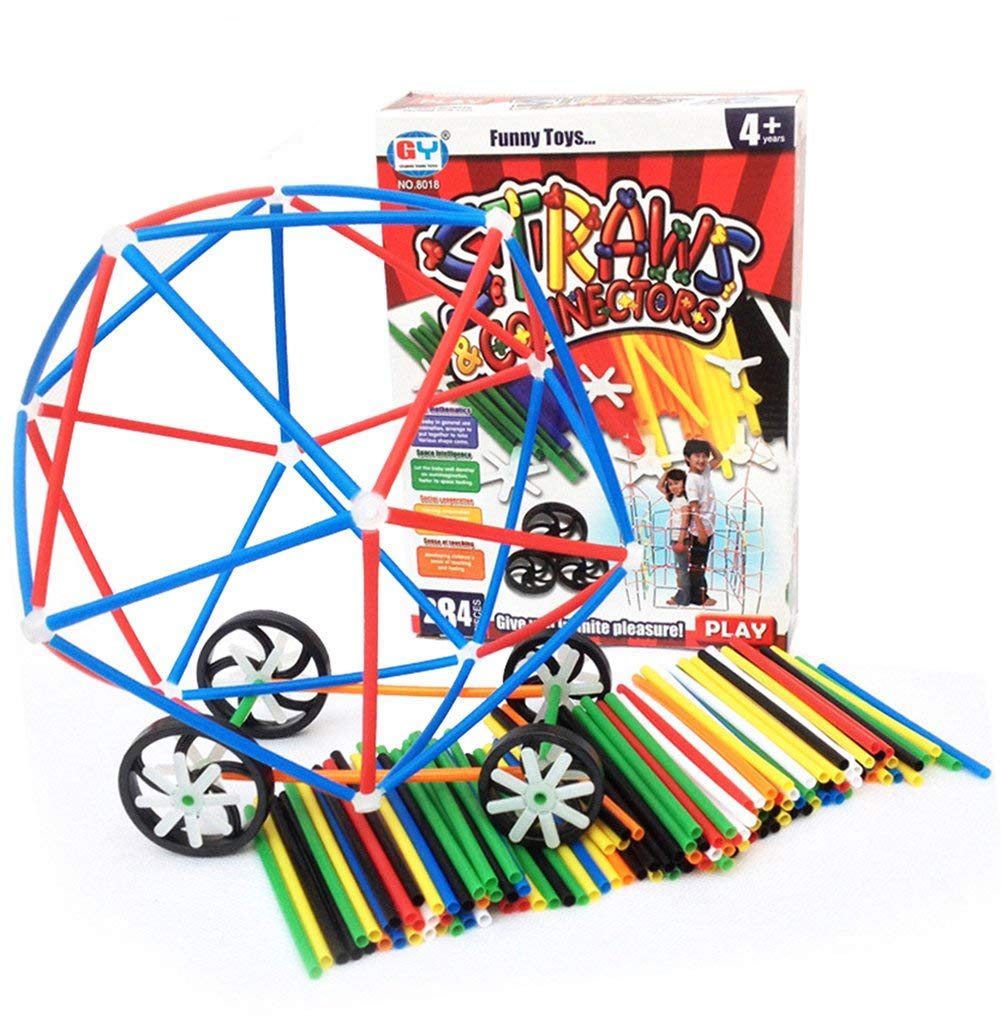 Buy Straws and Connectors Building Kit Interlocking Straw Building