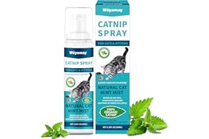 Woyamay Catnip Spray for Cats, Natural Catnip for Cats and Kittens, Cat Spray Catnip for Indoor Cats, Catnip Mist Spray for Relieves Stress, Calming, Revives Toys & Scratching Posts 100 ml (3.38 Oz)